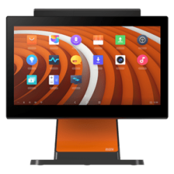 SUNMI D2s LITE, Mono Screen, 39,6 cm (15,6''), Full HD, USB, BT, Ethernet, WiFi, Android, noir, orange