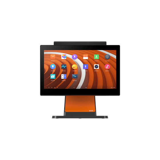 SUNMI D2s LITE, Mono Screen, 39,6 cm (15,6''), Full HD, USB, BT, Ethernet, WiFi, Android, noir, orange