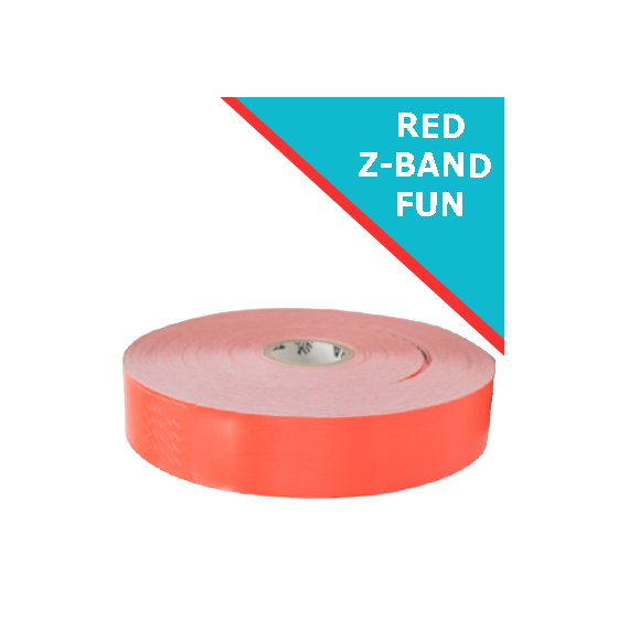 6 x cartouches Zebra Z-Band Fun, rouge (350 rouleaux par cartouche)