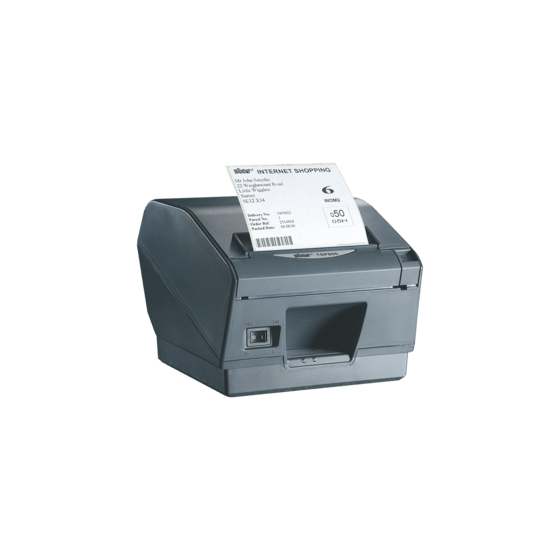 Star TSP847IID-24, RS232, 8 pts/mm (203 dpi), massicot, gris foncé
