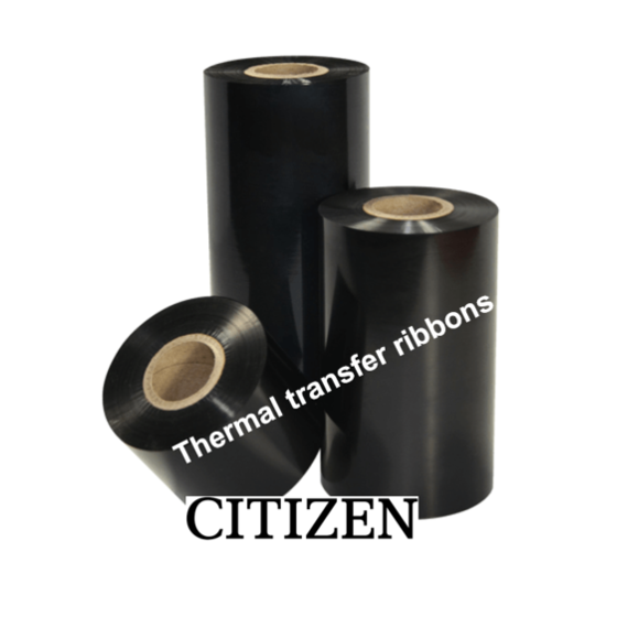 Citizen, ruban transfert thermique, cire/résine, 110 mm, 4 rouleau/boîte (3445110)