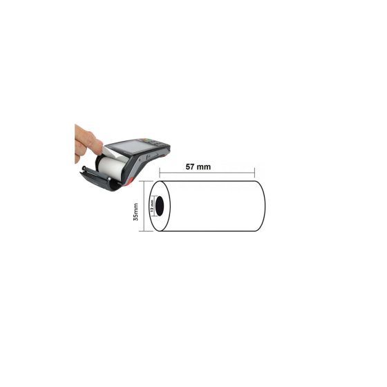 50 x rouleaux de tickets, papier thermique, 57 mm, rouleau/boîte 50 rolls/box