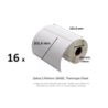 16 x rouleaux d'étiquettes 101,6x101,6mm, type 2000D