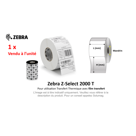 1 x rouleaux d'étiquettes 102x76mm Z-Select 2000T
