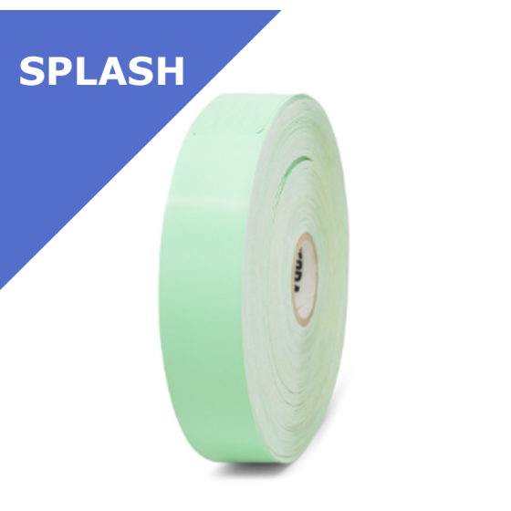 6 x cartouches Zebra Z-Band Splash, verte (350 bracelets par rouleau)
