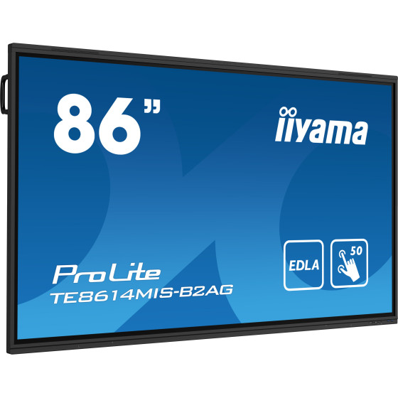 iiyama TE8614MIS-B2AG, 24/7, Google EDLA, 217,4 cm (85,6''), PureTouch-IR, 4K, USB, USB-C, RS232, Ethernet, WiFi, Android, USB
