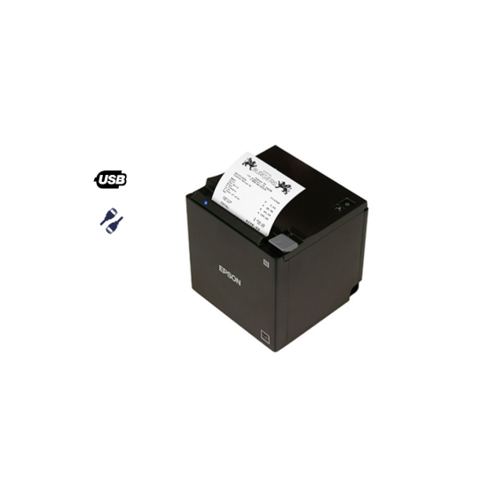 Epson TM-m30III, USB, USB-C, Ethernet, câble EU, massicot, noir