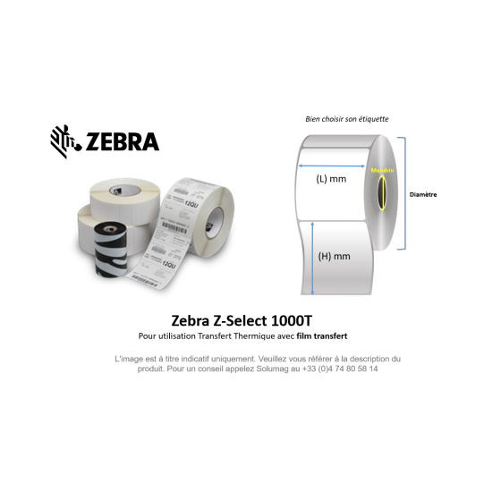 4 x rouleaux d'étiquettes 127x64mm, Zebra 1000T