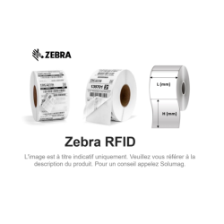 1 x rouleau étiquettes 148x210mm, Zebra RFID, ZBR2000 / UCODE 8, Z-Select 2000T, papier normal,