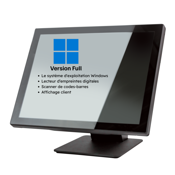 Pack Colormetrics P1200, 38,1 cm (15''), capacitif projeté, USB, RS232, Ethernet, noir