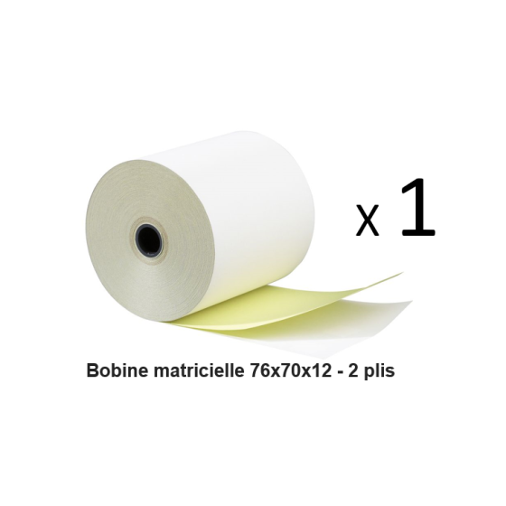 1 x Bobine matricielle 76x70x12 - 2 plis