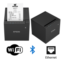Epson TM-M30III-H, 8 pts/mm (203 dpi), massicot, USB, USB-C, BT, WiFi, noir