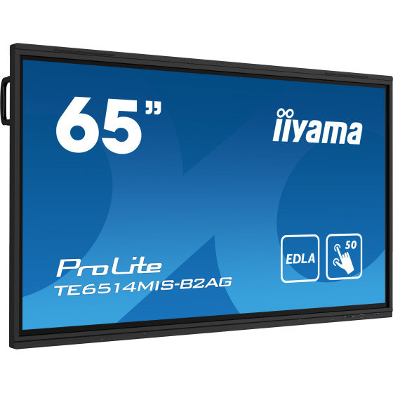 iiyama TE6514MIS-B2AG, 24/7, Google EDLA, 165 cm (65''), PureTouch-IR, 4K, USB, USB-C, RS232, Ethernet, WiFi, Android, USB