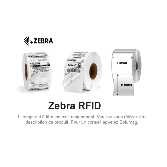 1 x rouleau d'étiquettes 100x40 mm, plastique, enduit, adhésif acryliqueZebra (Silverline Classic II)