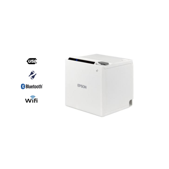 Epson TM-m30III, USB, USB-C, BT, Ethernet, WiFi, câble EU, massicot, blanc
