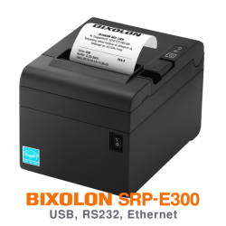 Bixolon SRP-E300, USB, RS232, Ethernet, massicot, noir