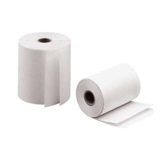 20 x rouleaux de tickets, papier normal (avec copie carbone), 114 mm, blanc/blanc