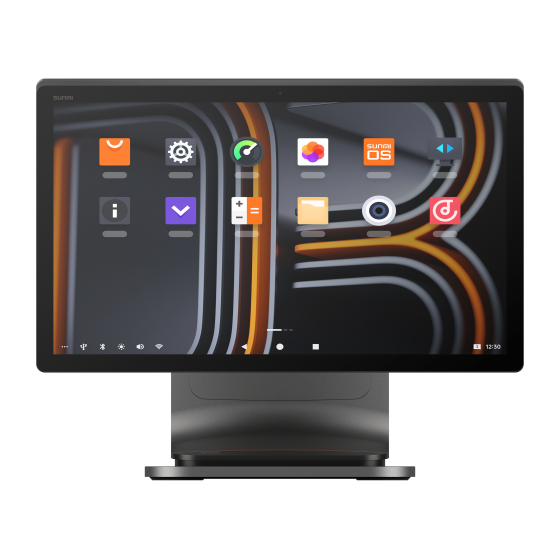 SUNMI D3 Pro, SUNMI OS, 39,6 cm (15,6''), capacitif projeté, 10 pts, Full HD, USB, BT (BLE, 5.0), Ethernet, WiFi, Android, noir