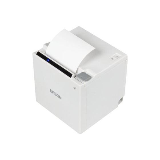 Epson TM-m30III, USB, USB-C, Ethernet, câble EU, massicot, blanc