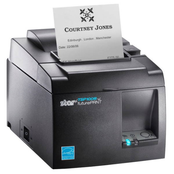 Star TSP143IIU+, USB, 8 pts/mm (203 dpi), massicot, gris foncé (39472730)