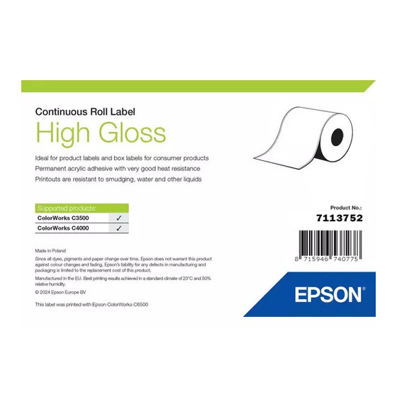 1 x rouleau 51mm x 33m en continu, High Gloss (7113752)