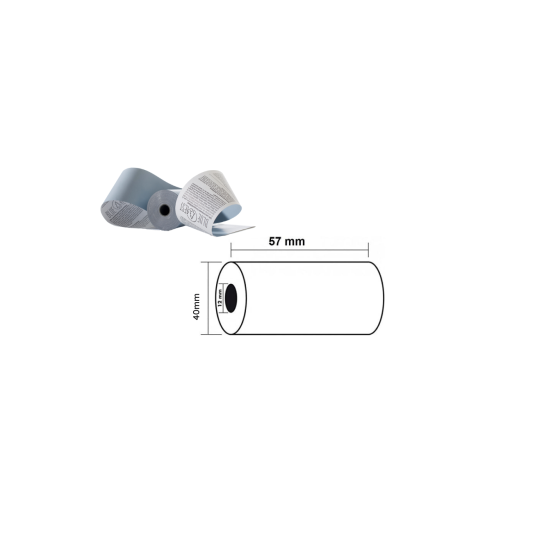 50 x rouleaux de tickets, papier thermique  Blue4est, 57 mm
