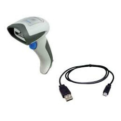 Datalogic QuickScan I QBT2101, BT, 1D, BT, multi-IF, en kit (USB), blanc