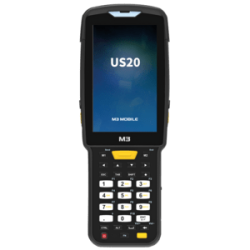 M3 Mobile US20X, 2D, LR, SE4850, BT, WiFi, 4G, NFC, num. fonct., GPS, hot-swap, Android