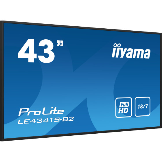 iiyama ProLite LFDs, Full HD, USB, RS232, Ethernet, en kit (RS232), noir