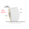 12 x rouleaux d'étiquettes 70x38mm, type 1000D