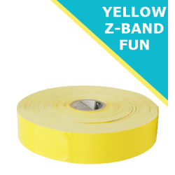 6 x cartouches Zebra Z-Band Fun, jaune (350 bracelets par cartouche)