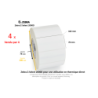 4 x rouleaux d'étiquettes 102x76mm, type 2000D, mandrin 76mm