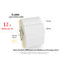 12 x rouleaux d'étiquettes 51x32mm, Z-Perform 1000D, mandrin 25