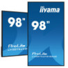 iiyama ProLite LFDs, 247.7 cm (98''), 4K, USB, RS232, Ethernet, en kit (RS232), noir