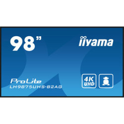 iiyama ProLite LFDs, 247.7 cm (98''), 4K, USB, RS232, Ethernet, en kit (RS232), noir