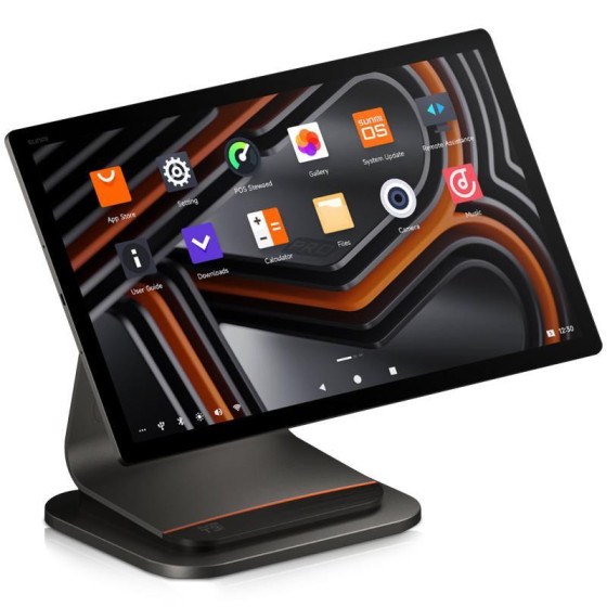 SUNMI T3 PRO MAX, NFC, 39,6 cm (15,6''), Full HD, USB, USB-C, BT (BLE), Ethernet, WiFi, noir, orange