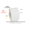 12 x rouleaux d'étiquettes 25x76mm, type Zebra 2000D,