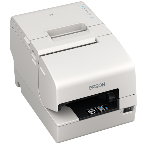 Epson TM-H6000VI, massicot, MICR, USB, RS232, Ethernet, OPOS, blanc