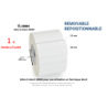 1 x rouleau d'étiquettes 57x32mm, type 2000D, repositionnable