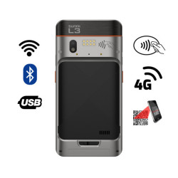 Sunmi L3, 2D, SS1111, Double NFC, USB-C, BT (BLE), WiFi (Wi-Fi), 4G, NFC, Android, en kit (USB)