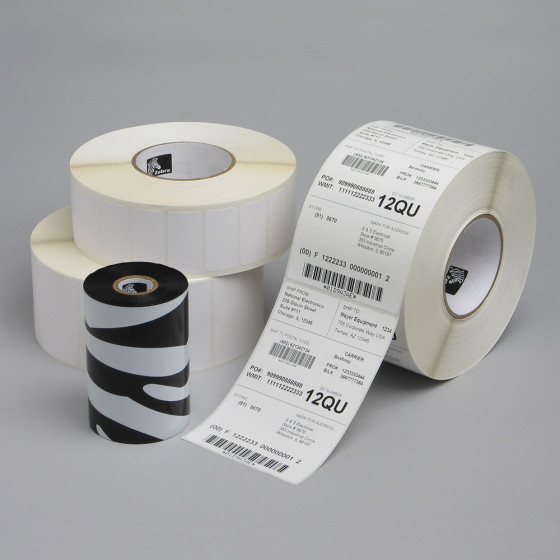 8 x rouleaux d'étiquettes 60x39mm, synthétique, argent, Zebra Z-Ultimate 3000T,