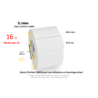 16 x rouleaux d'étiquettes 101.6x50.8mm, Zebra Z-Perform 1000D,