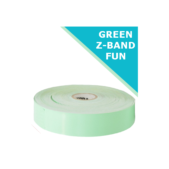 6 x cartouches Zebra Z-Band Fun, vert (350 bracelets par cartouche)