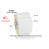 40 x rouleaux d'étiquettes 76.2x50.8mm, type 1000D
