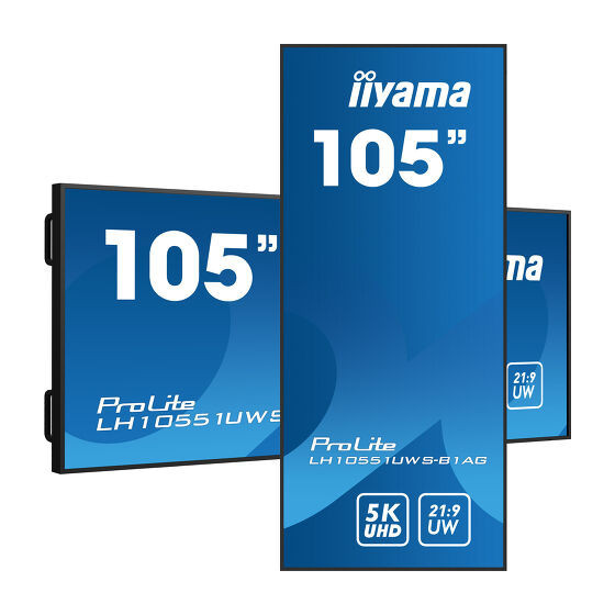 iiyama LH10551UWS-B1AG, 24/7, 5K, USB, USB-C, Ethernet, en kit (RS232)
