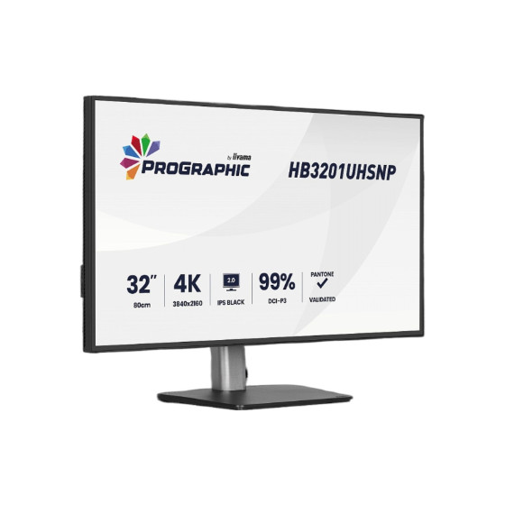 iiyama ProGraphic HB3201UHSNP-B1, 80cm (31,5''), 4K, USB, USB-C, Ethernet, en kit (USB)