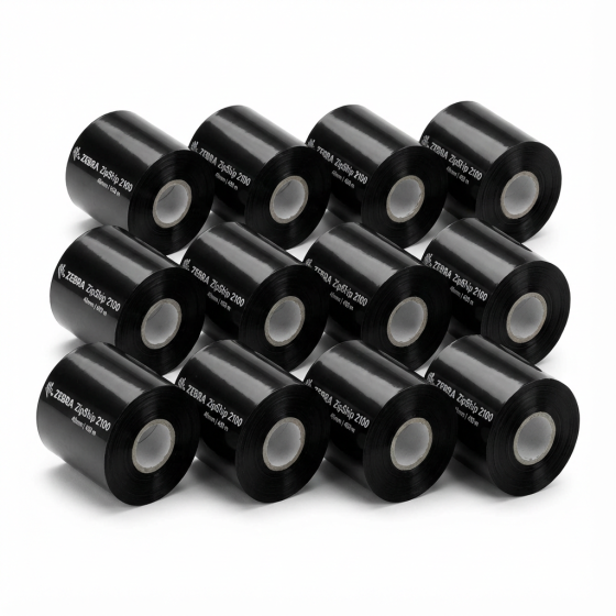 12 x rubans transfert thermique, cire, 40 mm, Zebra ZipShip 2100,