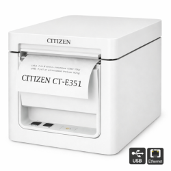 Citizen CT-E351, USB, Ethernet, 8 pts/mm (203 dpi), blanc
