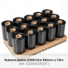 12 x rubans transfert thermique, cire, 110 mm, Zebra ZipShip 2300, (02300GS11007)