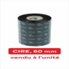 1 x ruban de transfert thermique, cire, 60 mm, Zebra ZipShip 2300  (à l'unité)
